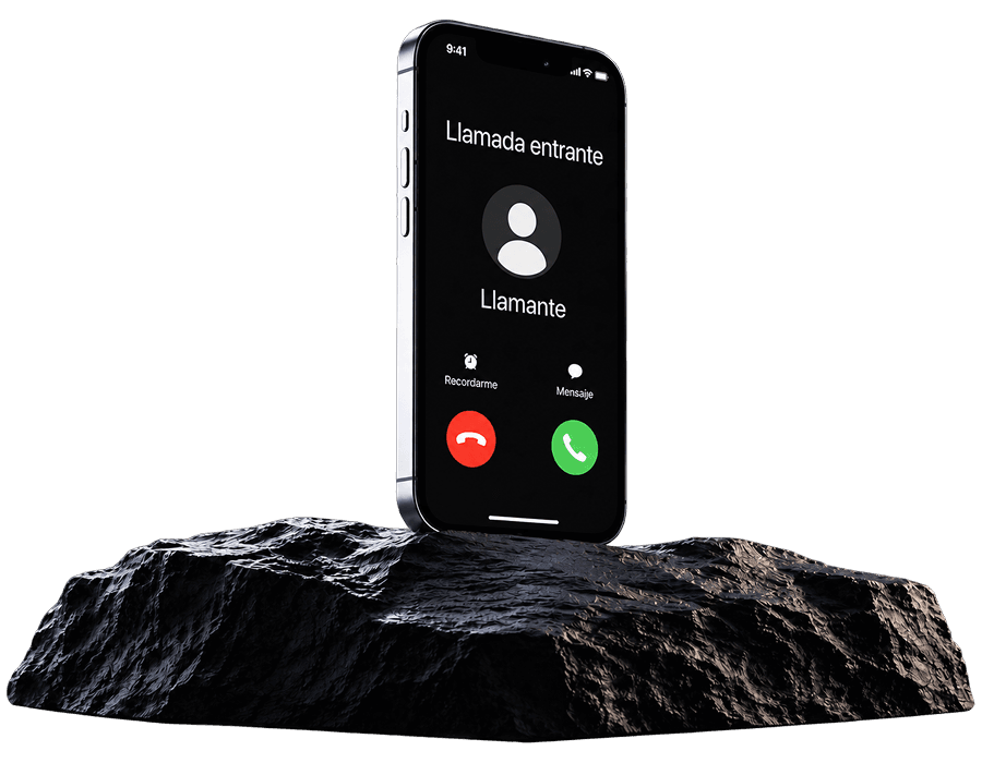 Un móvil sonando con una llamada entrante: la primera conversación, de 30 minutos y sin compromiso